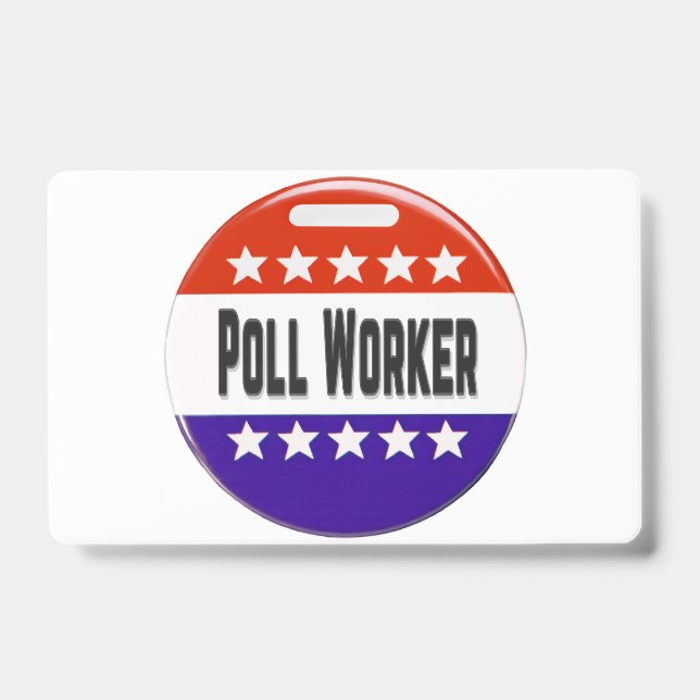 Poll Worker Ausweis (Vorderseite)