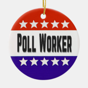 Poll Worker Keramik Ornament
