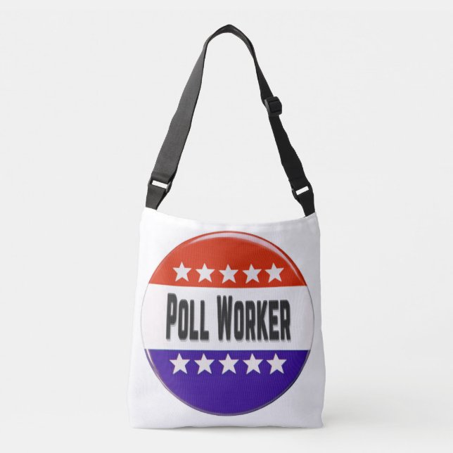 Poll Worker Tragetaschen Mit Langen Trägern (Vorderseite)