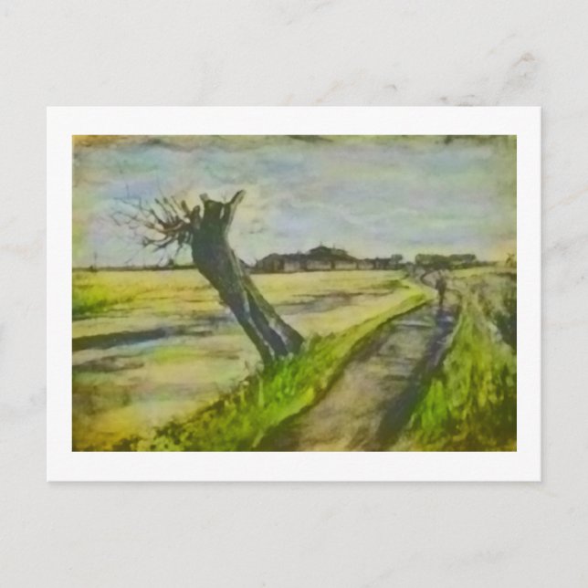 Pollard Willow Van Gogh Kunstmalerei Postkarte (Vorderseite)