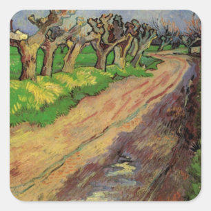 Pollard Willows von Vincent van Gogh Quadratischer Aufkleber