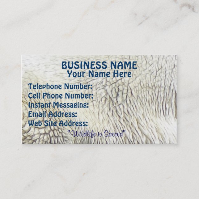 POLLE BEAR Themed Business Cards Visitenkarte (Vorderseite)