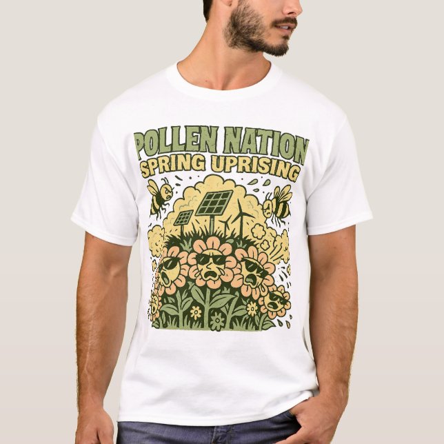 Pollen Nation Spring überraschend Unisex T - Shirt (Vorderseite)