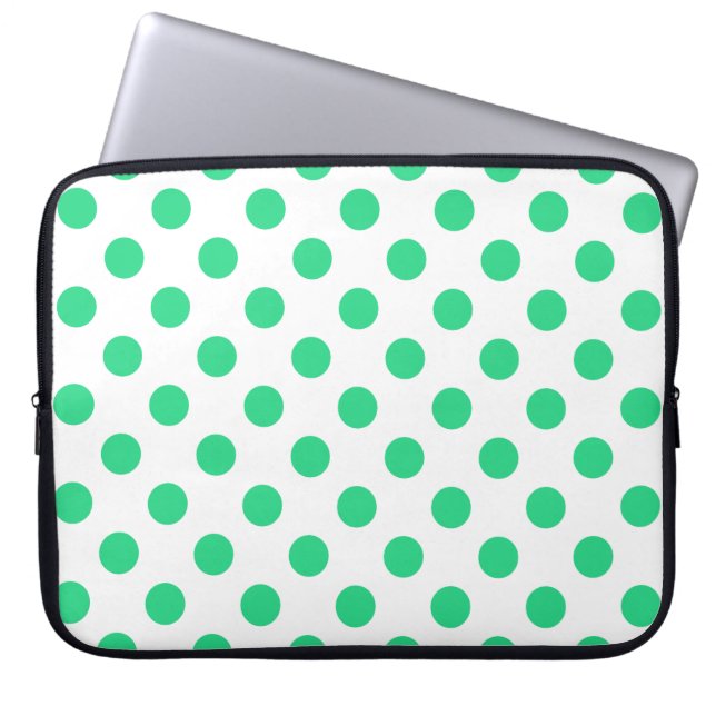 Pollenköpfe aus Grün und Weiß Laptopschutzhülle (Vorderseite)