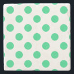 Pollenköpfe aus Grün und Weiß Steinuntersetzer<br><div class="desc">Pollenköpfe aus Grün und Weiß</div>