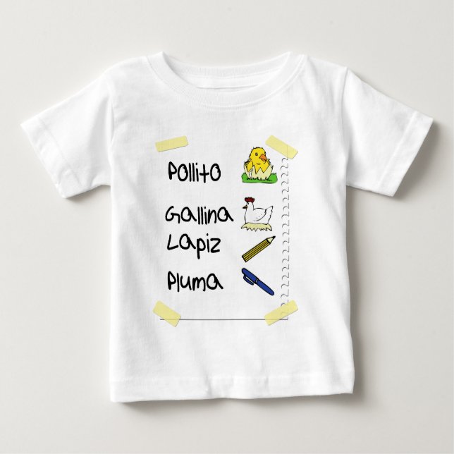 Pollito-Huhn Baby T-shirt (Vorderseite)