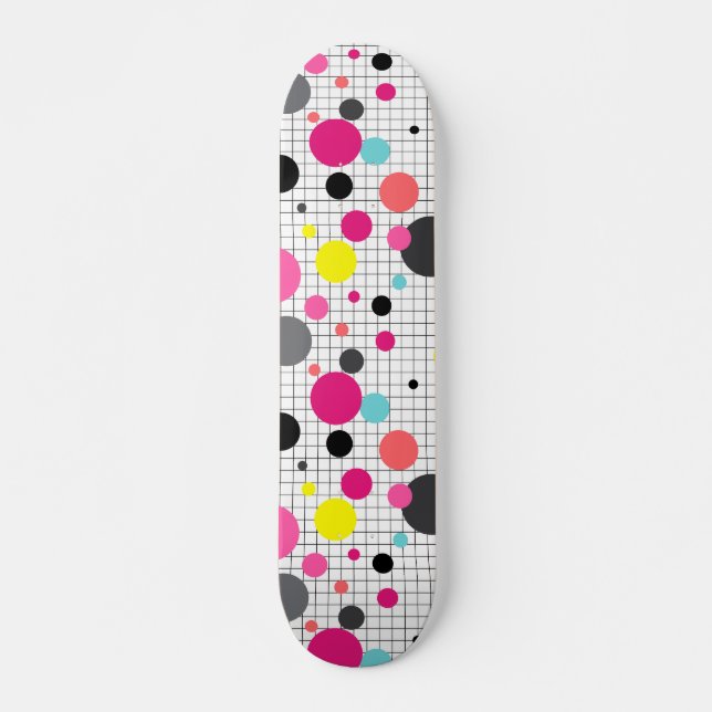 Pollka-Punkte Skateboard (Vorne)