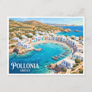 Pollonia Griechenland Postkarte