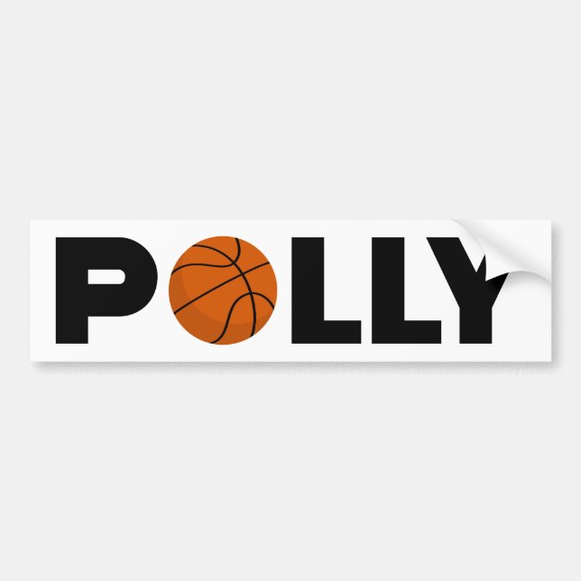 Polly Basketball Autoaufkleber (Vorne)