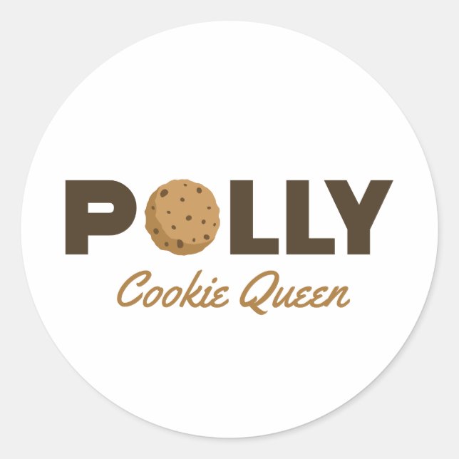 Polly cookie Queen Runder Aufkleber (Vorderseite)