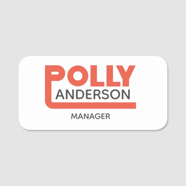 Polly Name Tag Namensschild (Vorderseite)