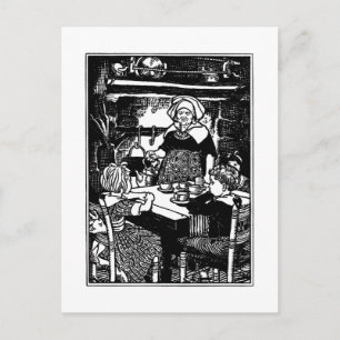 Polly Put the Kettle on Kinderreim Postkarte