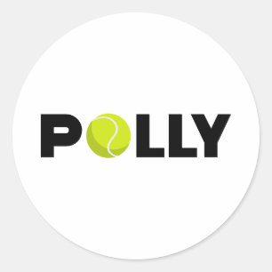 Polly Tennis Runder Aufkleber