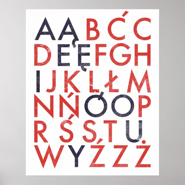Polnisch Alphabet Poster (Vorne)