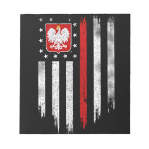 Polnisch-amerikanische Flagge Combo Polen Usa Pols Notizblock