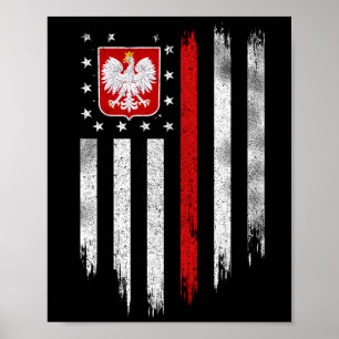Polnisch-amerikanische Flagge Combo Polen Usa Pols Poster