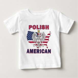 Polnisch-Amerikanische Karte Baby T-shirt