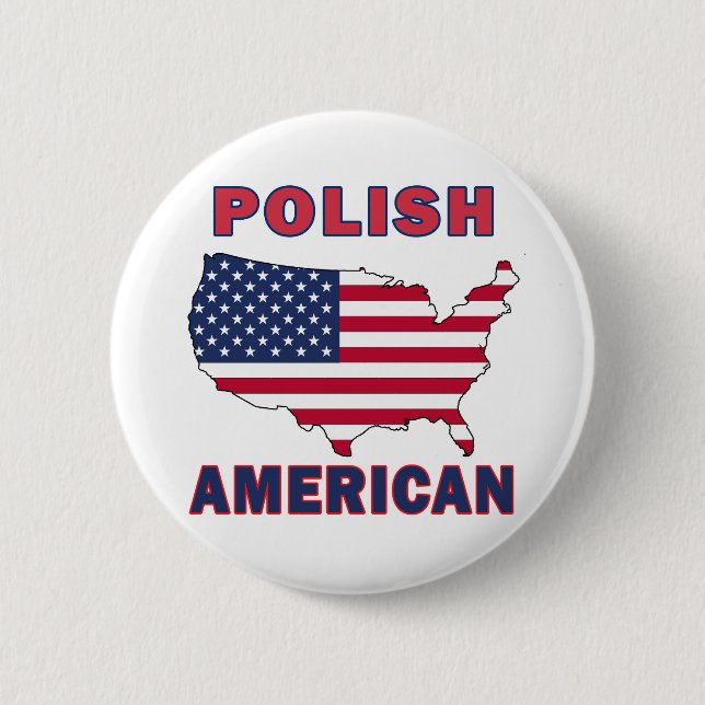 Polnisch-Amerikanische Karte Button (Vorderseite)