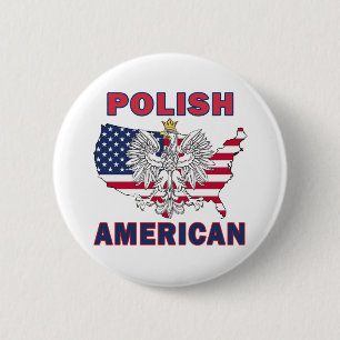 Polnisch-Amerikanische Karte Button
