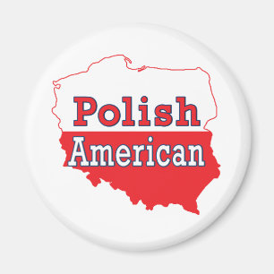 Polnisch-Amerikanische Karte Magnet