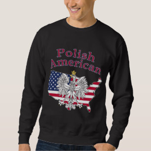 Polnisch-Amerikanische Karte Sweatshirt