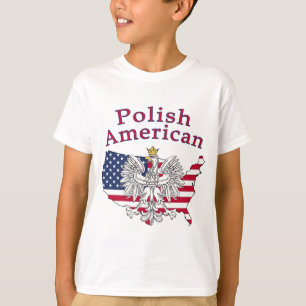 Polnisch-Amerikanische Karte T-Shirt