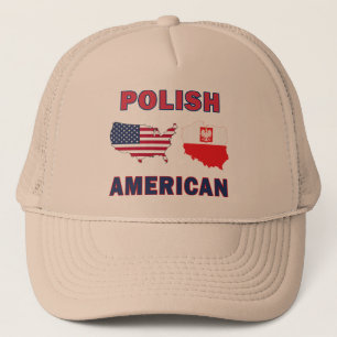 Polnisch-Amerikanische Karte Truckerkappe