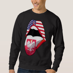 Polnisch-Amerikanische Roots Usa Polska Polen Flag Sweatshirt