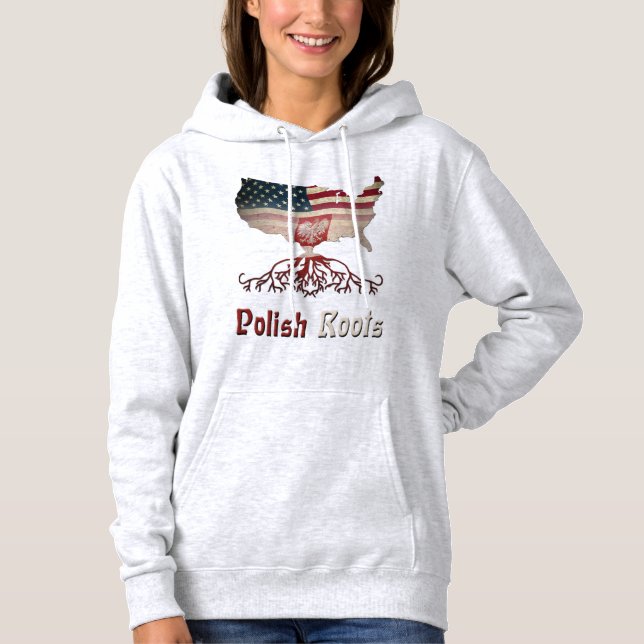 Polnisch-Amerikanische Wurzeln Hoodie (Vorderseite)