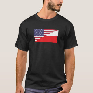 Polnisch-amerikanisches Flaggenhemd T-Shirt