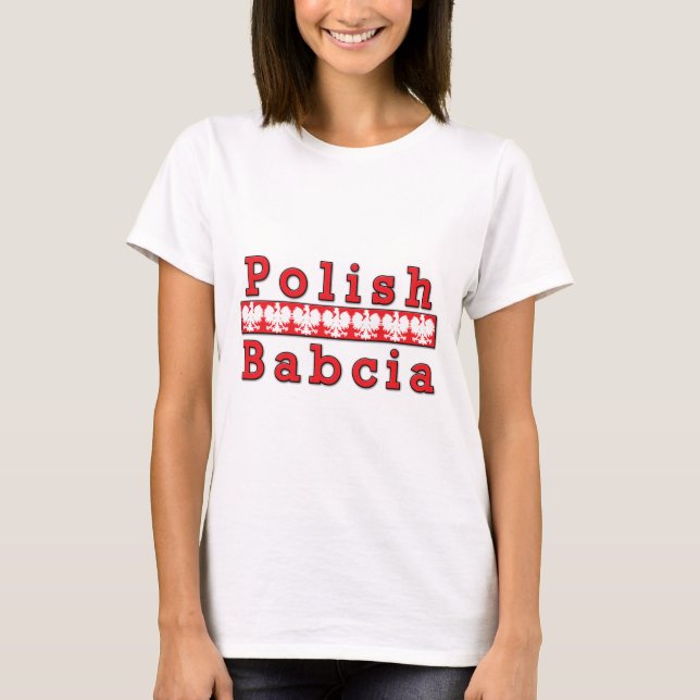 Polnisch Babcia Eagles T-Shirt (Vorderseite)