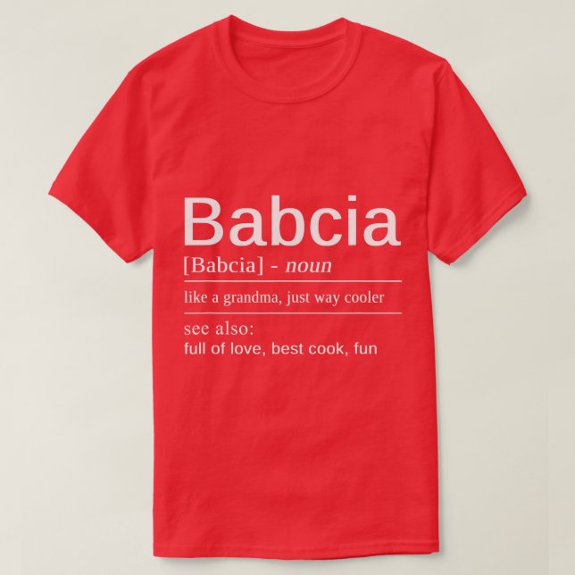Polnisch Babcia Großmutter Beste polnische Großmut T-Shirt (Design vorne)