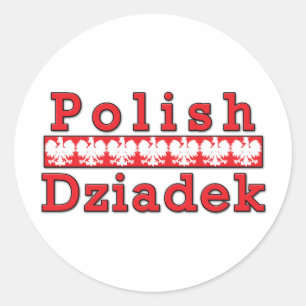 Polnisch Dziadek Eagles Runder Aufkleber