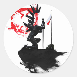 Polnisch Hussar Runder Aufkleber