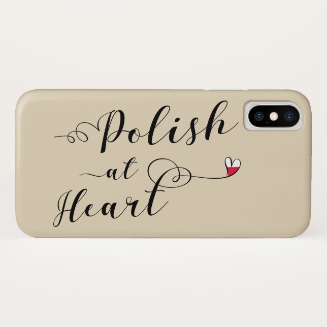 Polnisch im Heart Mobile Phone Case (Rückseite (Horizontal))