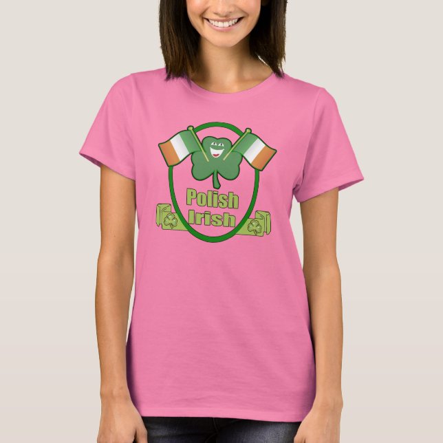 Polnisch-irischer St. Patrick-T - Shirt (Vorderseite)