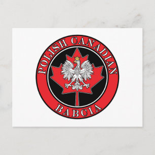 Polnisch-Kanadier Maple Leaf Babcia Postkarte