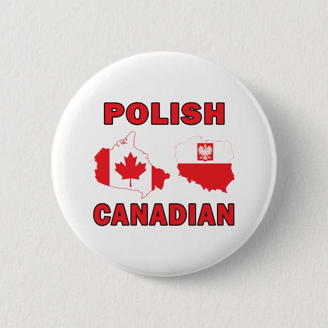 Polnisch-Kanadische Karten Button (Vorderseite)
