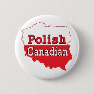 Polnisch-Kanadische Polnische Karte Button