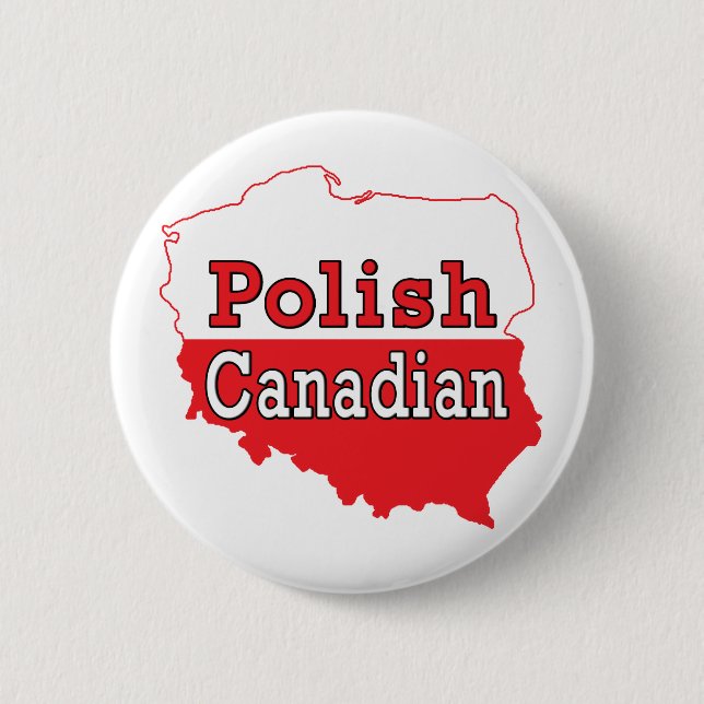 Polnisch-Kanadische Polnische Karte Button (Vorderseite)