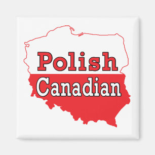 Polnisch-Kanadische Polnische Karte Magnet