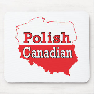 Polnisch-Kanadische Polnische Karte Mousepad