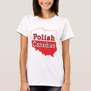Polnisch-Kanadische Polnische Karte T-Shirt