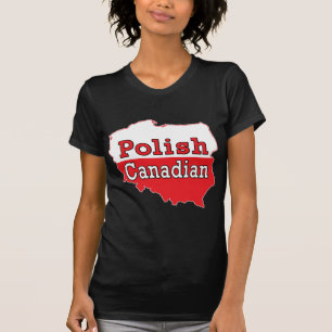 Polnisch-Kanadische Polnische Karte T-Shirt