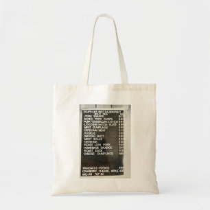 Polnisch Litauisches Menü "Food Wall" B&W Tote Bag Tragetasche