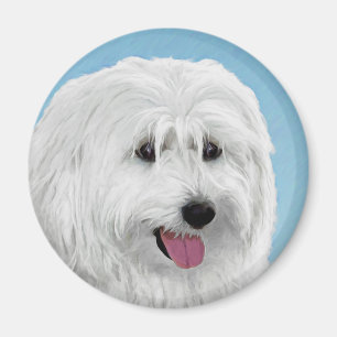 Polnisch Lowland Sheepdog Malerei - Original Hund  Magnet