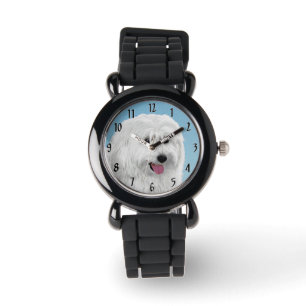 Polnisch Lowland Sheepdog Painting - Hundekunst Armbanduhr