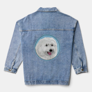 Polnisch Lowland Sheepdog Painting - Hundekunst Jeansjacke