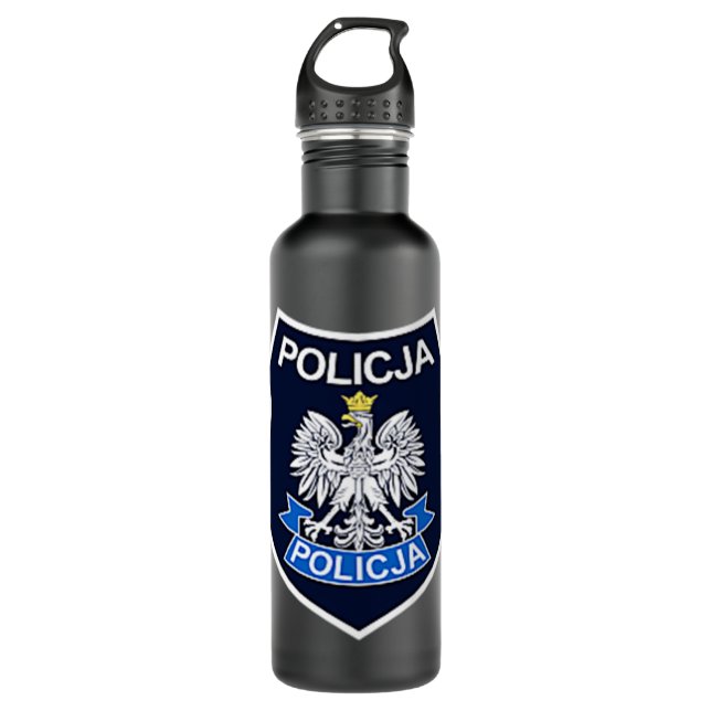 Polnisch Polizei Policja Edelstahlflasche (Vorderseite)