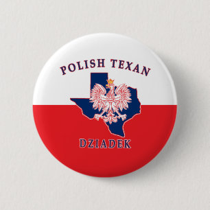 Polnisch Texan Dziadek Button